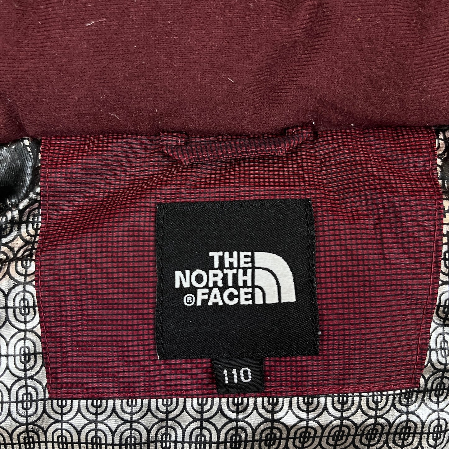 THE NORTH FACE キッズ ハイベント ダウンジャケット ボルドー 110 フード付き 防水透湿 #116