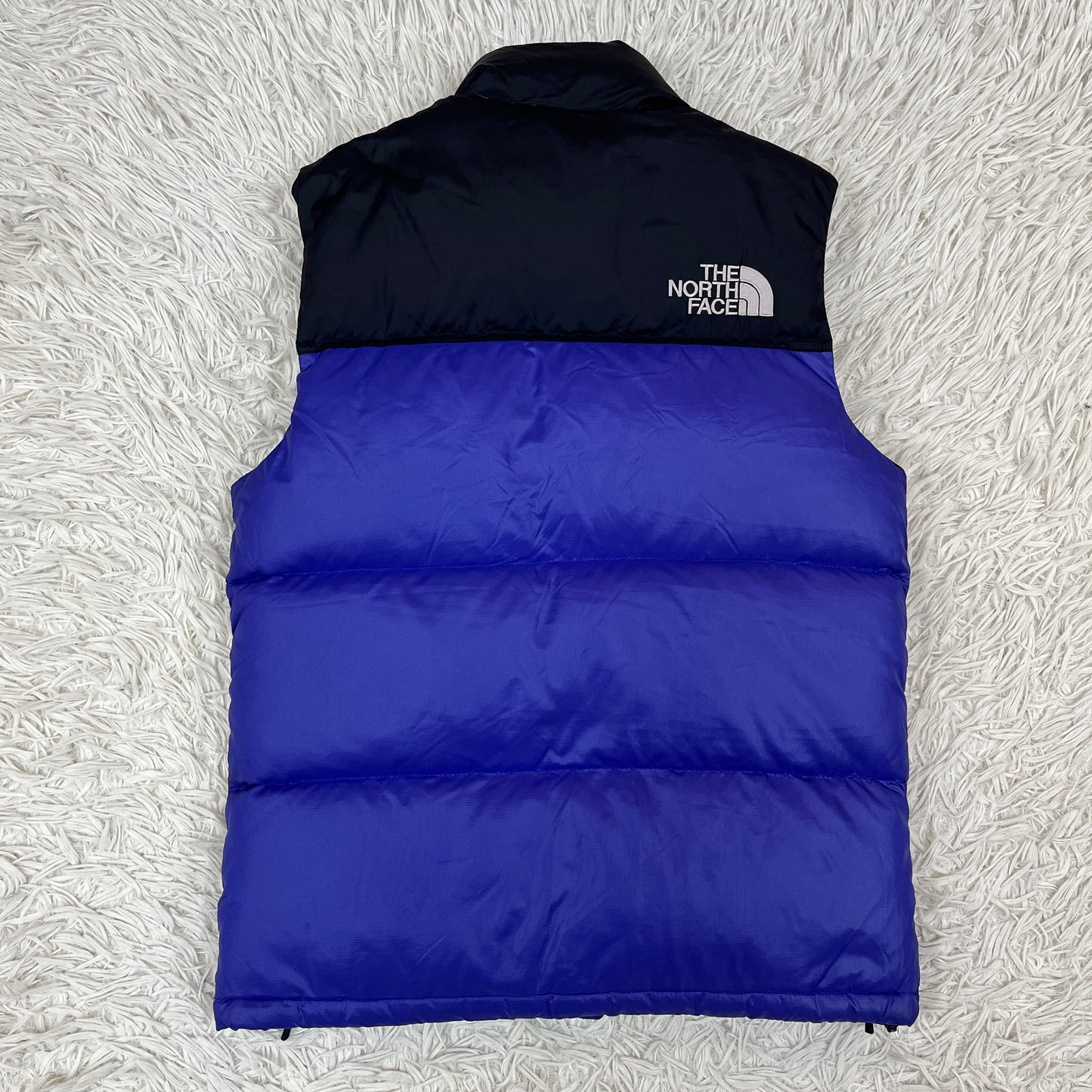 【THE NORTH FACE】 700フィル ヌプシ ダウンベスト 85 (XS) パープル×ブラック ノースフェイス グースダウン #120