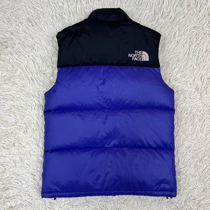 【THE NORTH FACE】 700フィル ヌプシ ダウンベスト 85 (XS) パープル×ブラック ノースフェイス グースダウン #120