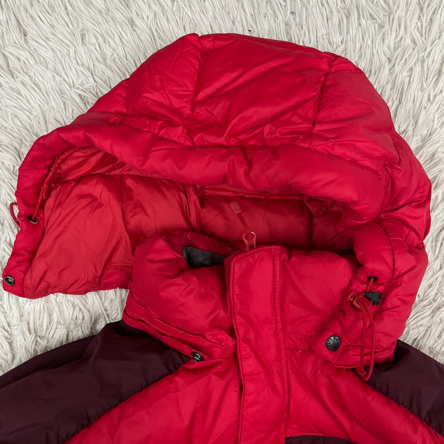 THE NORTH FACE ノースフェイス HYVENT グースダウンジャケット メンズ 105(XL) レッド フード着脱可 NFJ1DD70 #122