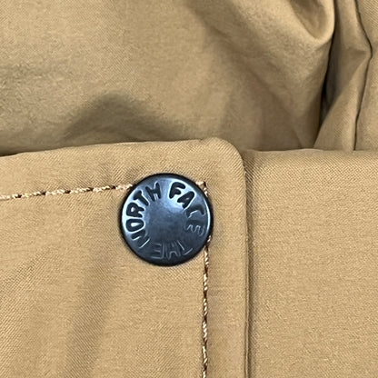 【THE NORTH FACE】GORE WINDSTOPPER ファー付き ダウンジャケット キャメル メンズ XL 100 取り外し可能フード/ファー #124