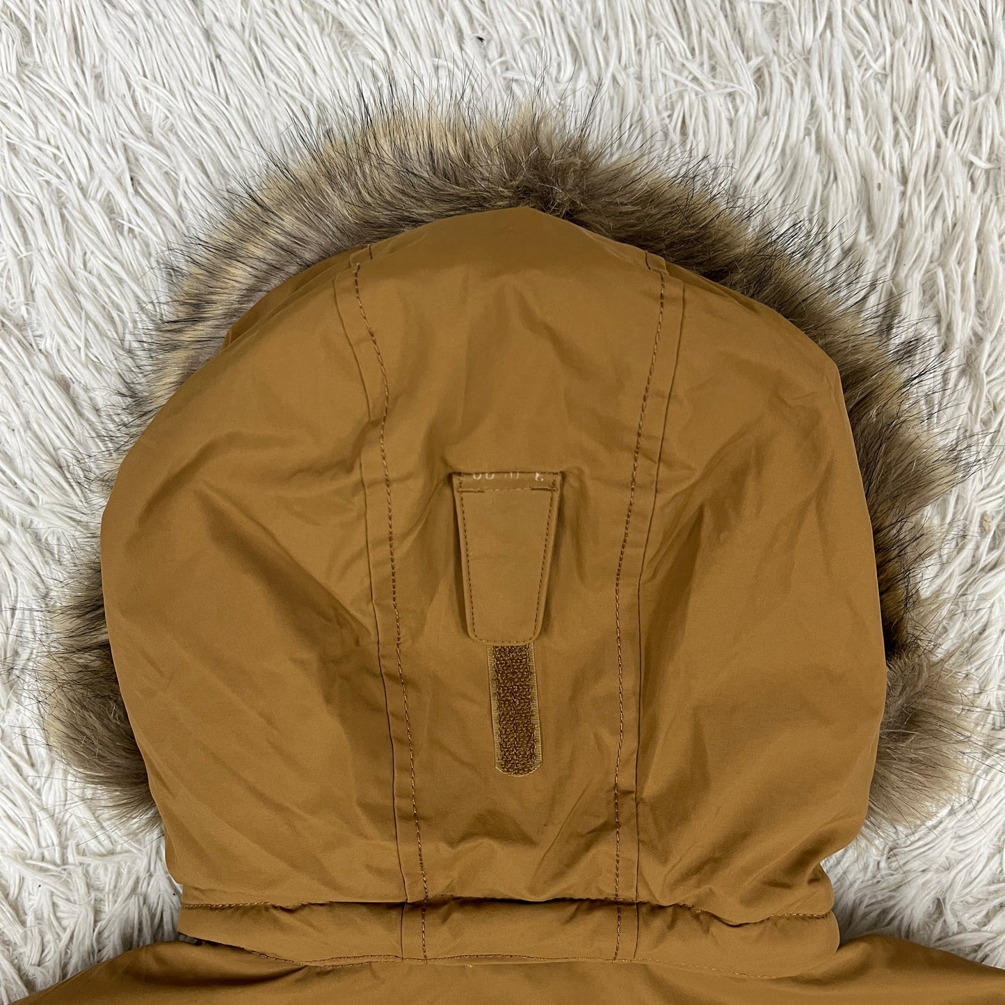 【THE NORTH FACE】GORE WINDSTOPPER ファー付き ダウンジャケット キャメル メンズ XL 100 取り外し可能フード/ファー #124