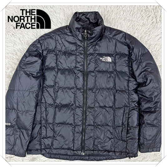 【THE NORTH FACE】ザ・ノース・フェイス 600フィルパワー ダウンジャケット 黒 メンズ XL(105) 軽量 コンパクト #125