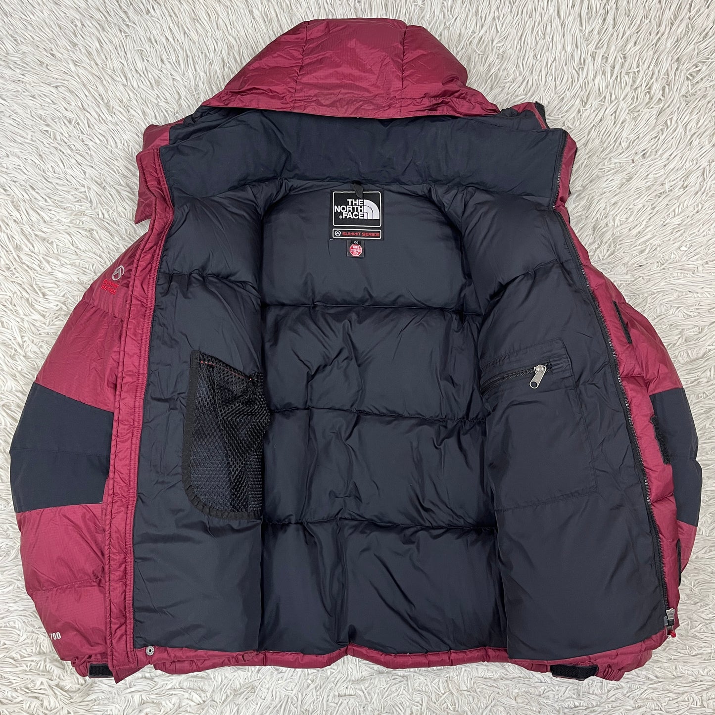 THE NORTH FACE ザ ノースフェイス バルトロ サミットシリーズ ダウンジャケット 700フィル WINDSTOPPER メンズL（100） ボルドー×ブラック #126