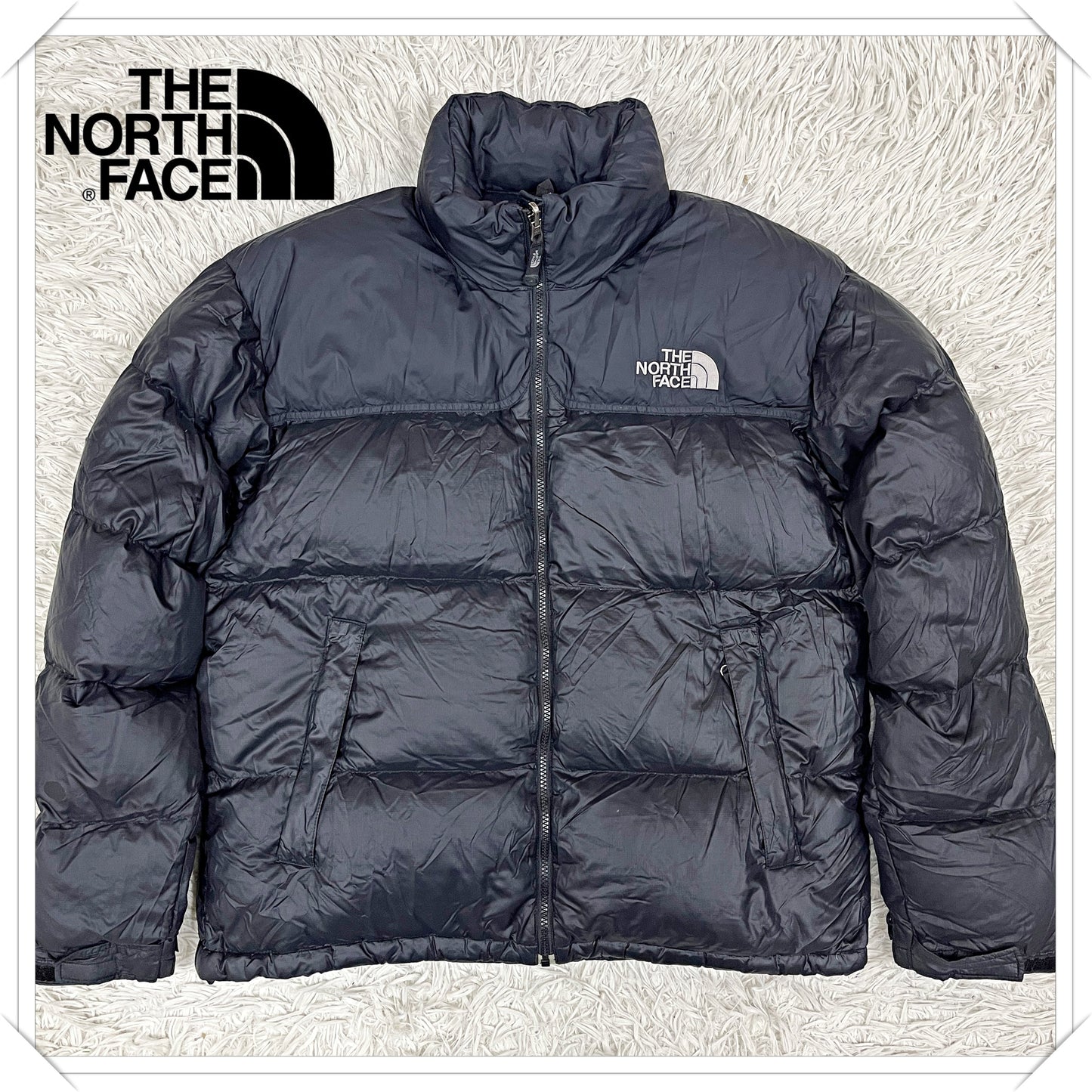 THE NORTH FACE ザ ノースフェイス ヌプシ ダウンジャケット 700フィル ブラック メンズL(100) #127 リペア有