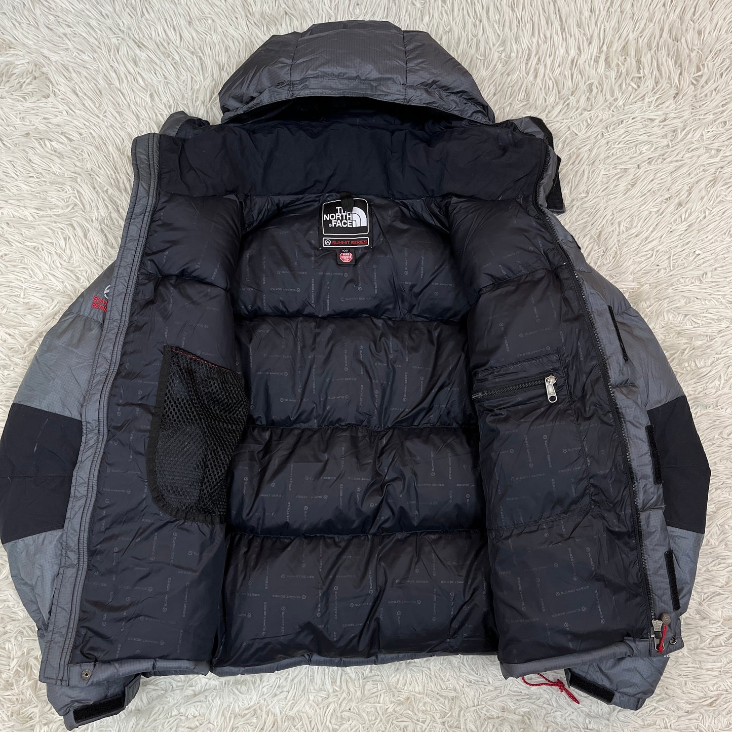 【極暖】THE NORTH FACE サミットシリーズ バルトロライト型 ダウンジャケット 700fill メンズL グレー/ブラック NFD00B64 #132