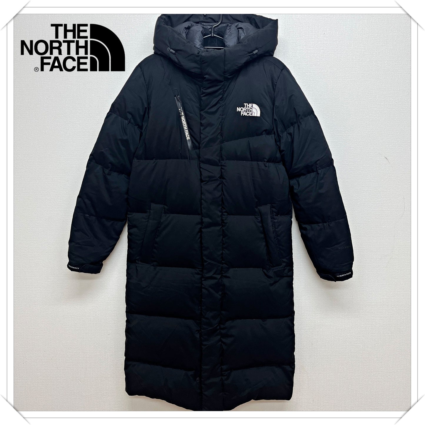 THE NORTH FACE ロングダウンジャケット DRYVENT搭載 グースダウン ブラック メンズXS/85サイズ #140