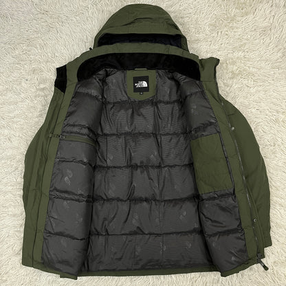 【THE NORTH FACE】ザ ノース・フェイス HyVent 高機能ダウンジャケット Keep-Heat搭載 メンズM(95) カーキ フード着脱可 #139