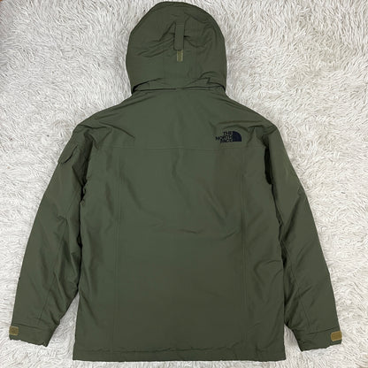 【THE NORTH FACE】ザ ノース・フェイス HyVent 高機能ダウンジャケット Keep-Heat搭載 メンズM(95) カーキ フード着脱可 #139