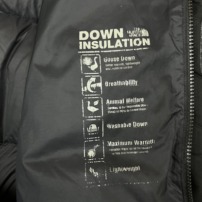 THE NORTH FACE ロングダウンジャケット DRYVENT搭載 グースダウン ブラック メンズXS/85サイズ #140