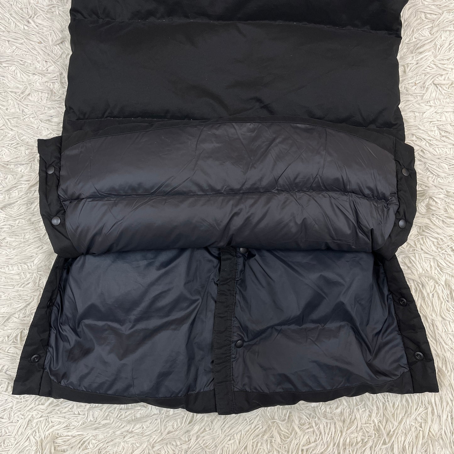 THE NORTH FACE ロングダウンジャケット DRYVENT搭載 グースダウン ブラック メンズXS/85サイズ #140