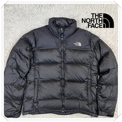 【美品】THE NORTH FACE ノースフェイス ヌプシ ダウンジャケット 700フィル 黒 レディース L #143