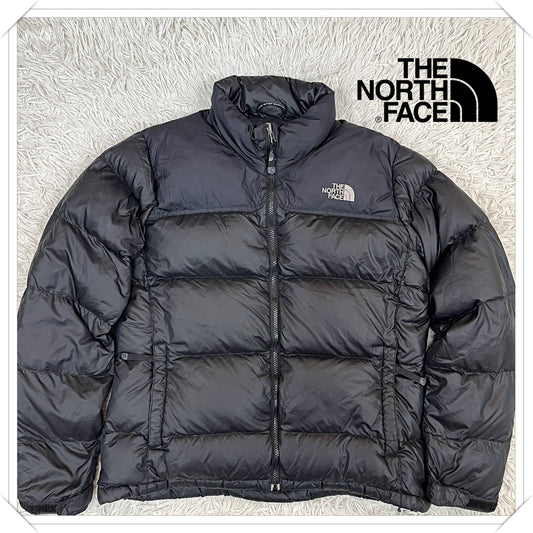 【美品】THE NORTH FACE ノースフェイス ヌプシ ダウンジャケット 700フィル 黒 レディース L #143