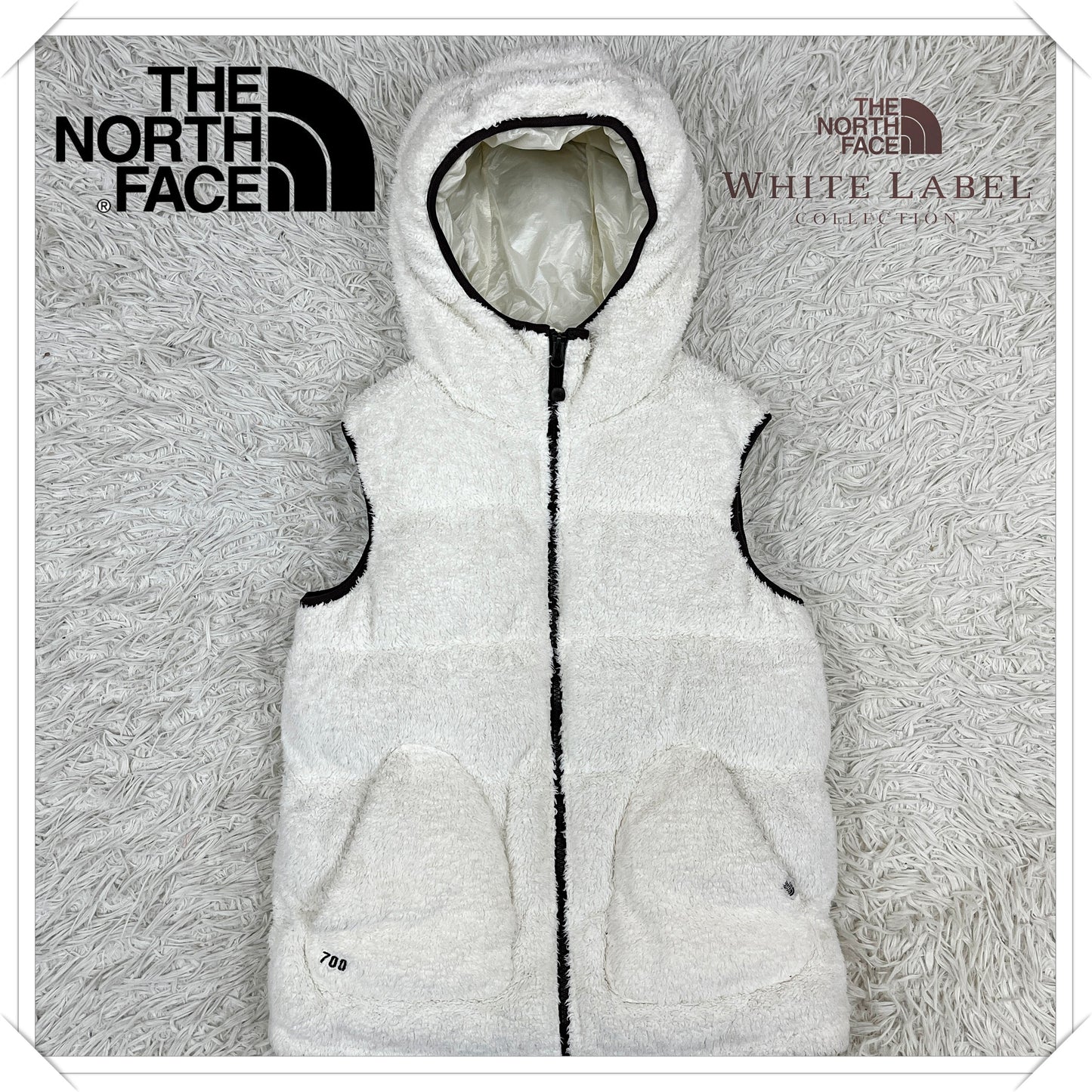 希少品✨THE NORTH FACE ノースフェイス ホワイトレーベル ボアダウンベスト 700フィル 白 レディース S #144