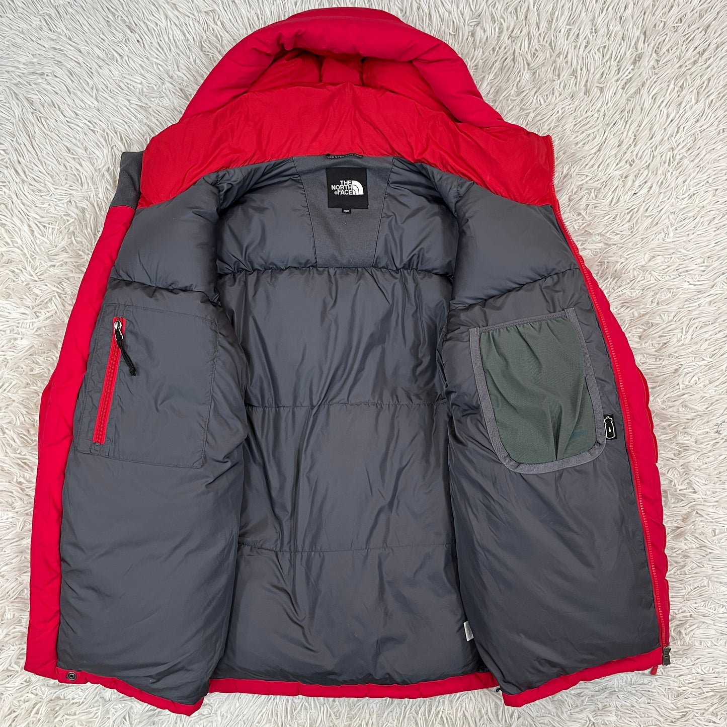 ザ ノースフェイス 700フィル ダウンジャケット メンズL レッド NFJ1DD74 防寒 アウトドア THE NORTH FACE #150