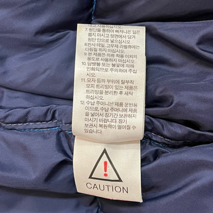 ザ・ノース・フェイス ヌプシ ダウンジャケット 700フィルパワー メンズM(95) ブルー×ネイビー フード脱着可能 #154