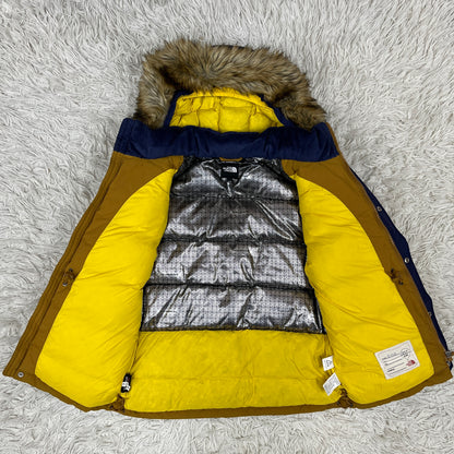 【THE NORTH FACE】キッズ マクマードデザイン ダウンジャケット 130cm PROHEAT搭載 マスタード/ネイビー #160