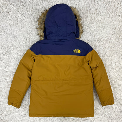【THE NORTH FACE】キッズ マクマードデザイン ダウンジャケット 130cm PROHEAT搭載 マスタード/ネイビー #160