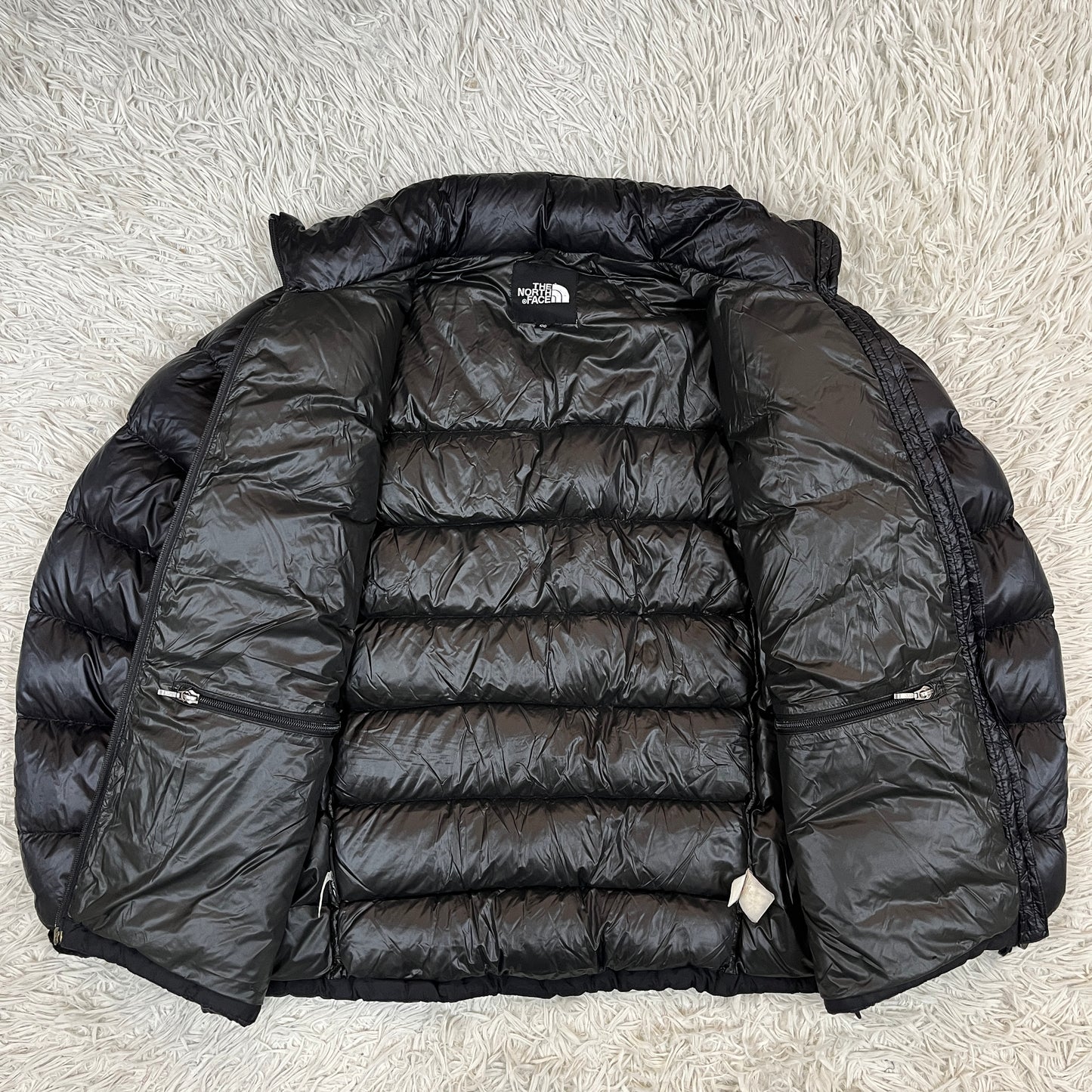 【中古】THE NORTH FACE 800フィル ダウンジャケット ブラック 100L PERTEX QUANTUM 軽量・高保温性 #163