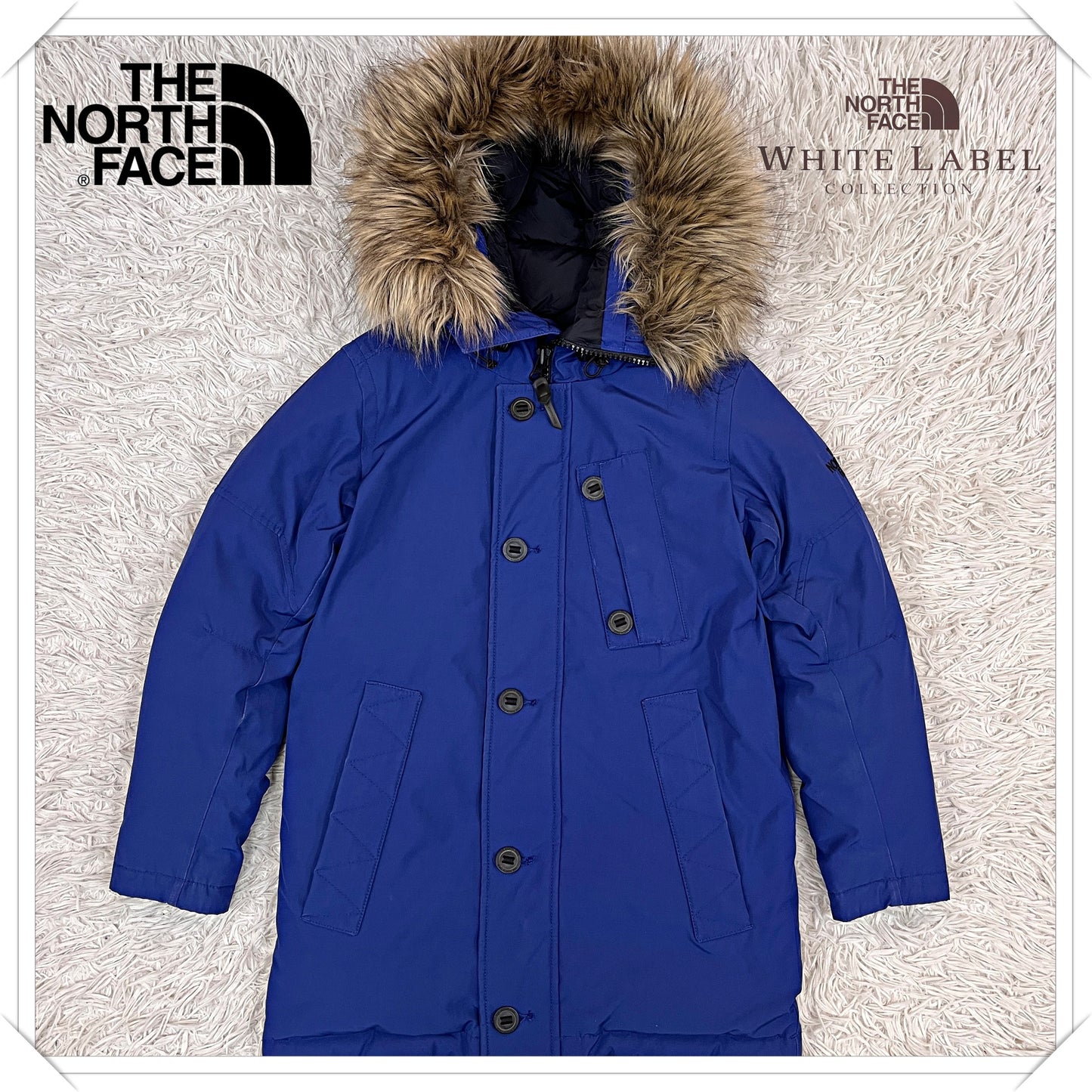 THE NORTH FACE ザ・ノース・フェイス M-65型 ダウンジャケット（モッズコート風）ファー付き ブルー メンズ 85(XS) NYJ1DF78 #164