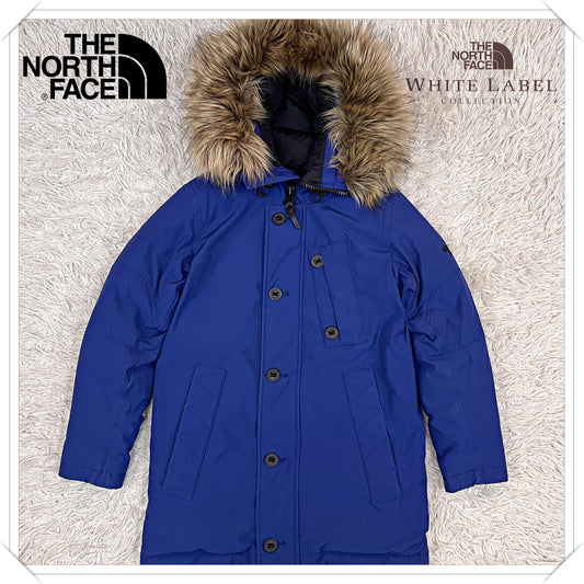 THE NORTH FACE ザ・ノース・フェイス M-65型 ダウンジャケット（モッズコート風）ファー付き ブルー メンズ 85(XS) NYJ1DF78 #164