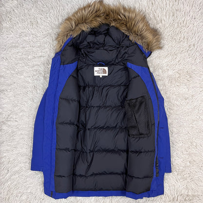 THE NORTH FACE ザ・ノース・フェイス M-65型 ダウンジャケット（モッズコート風）ファー付き ブルー メンズ 85(XS) NYJ1DF78 #164