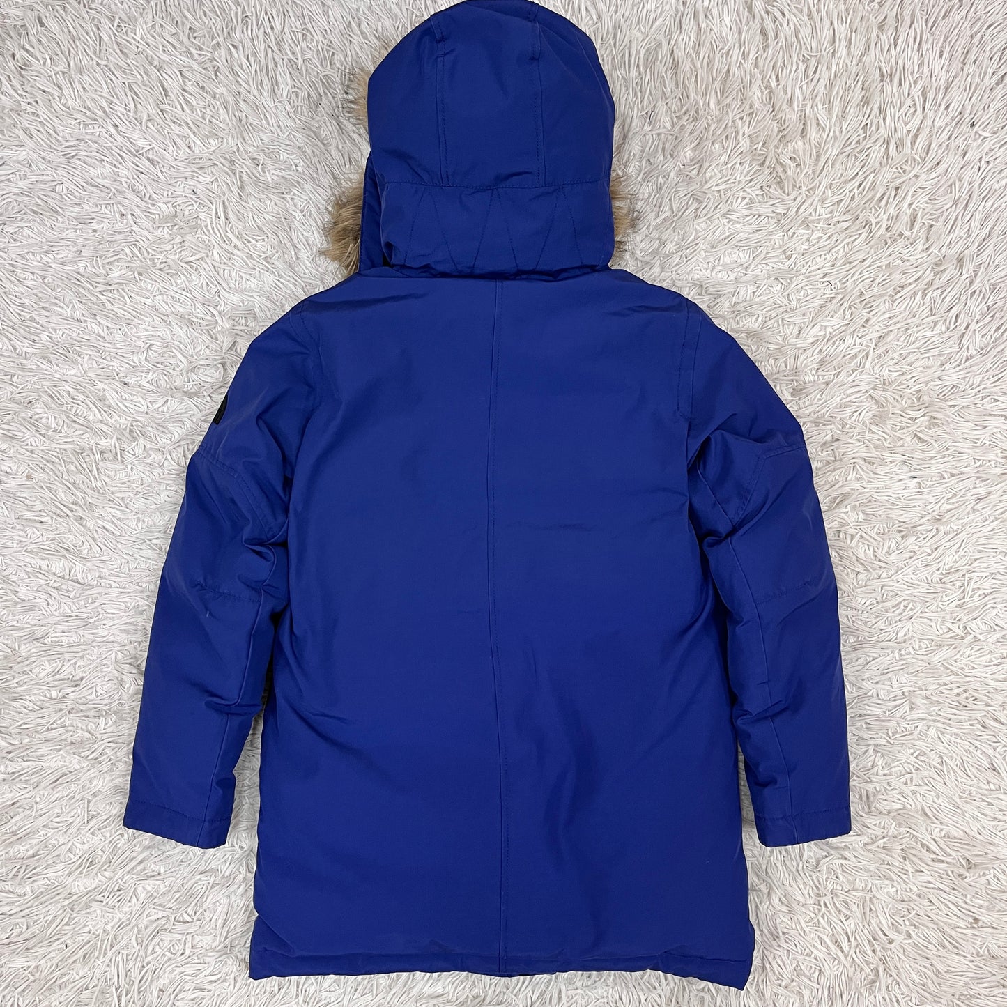 THE NORTH FACE ザ・ノース・フェイス M-65型 ダウンジャケット（モッズコート風）ファー付き ブルー メンズ 85(XS) NYJ1DF78 #164