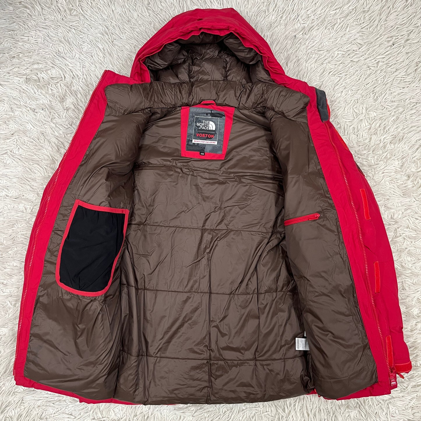 ザ ノース フェイス THE NORTH FACE 極地探検モデル レッド Red VOSTOK ダウンジャケット メンズ 100 L #161