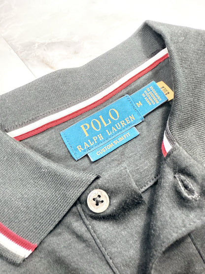 【POLO RALPH LAUREN】定番ポロシャツ カスタムスリムフィット ブラック M - 大人の魅力を引き出す一着！