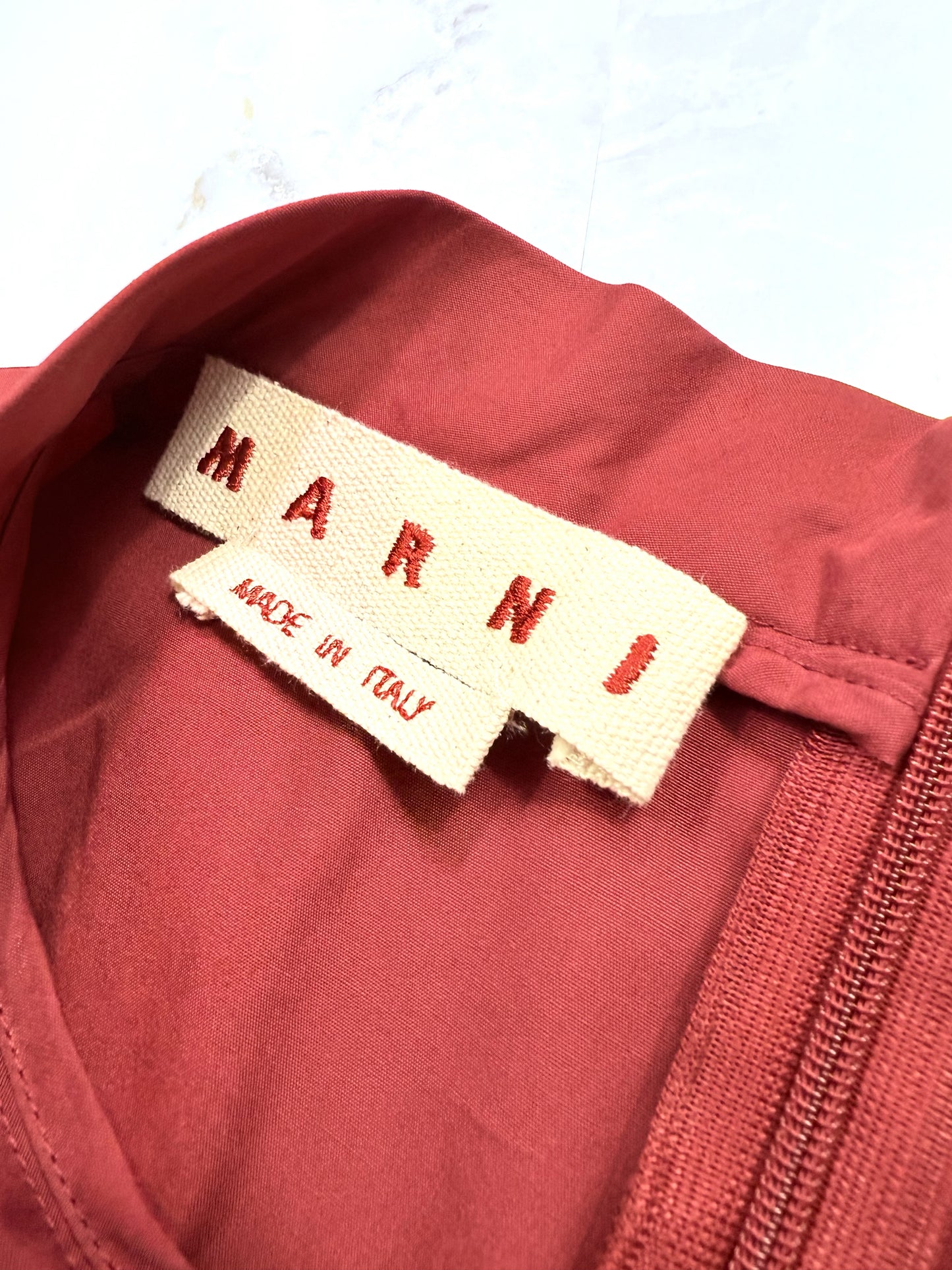 【MARNI】美品！ペプラムブラウス/チュニック テラコッタレッド 38 - こなれ感と洗練を両立！
