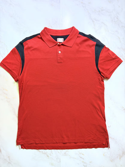 MONCLER GAMME BLEU ポロシャツ レッド/グレー Mサイズ モンクレール ガムブルー メンズ