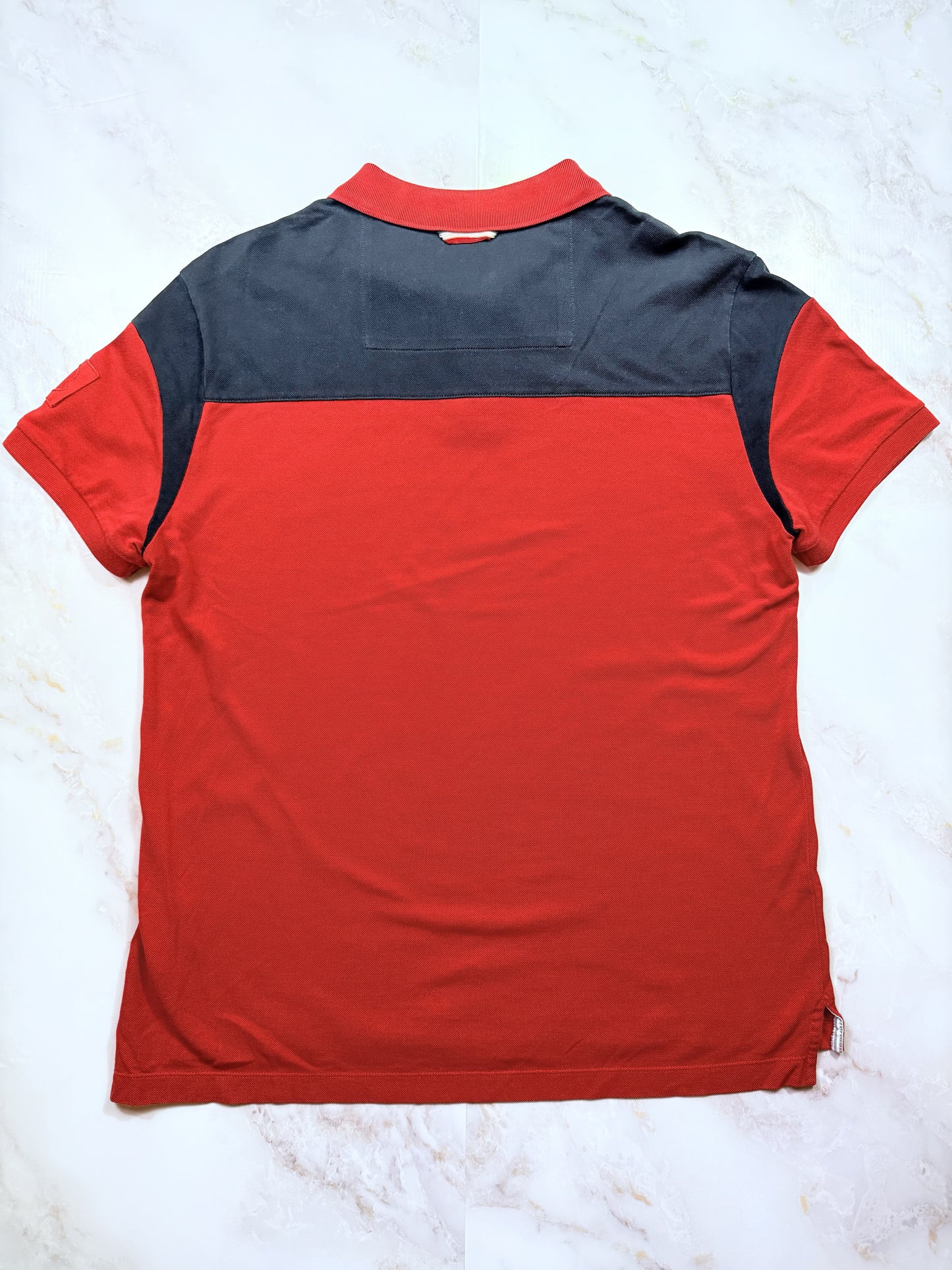 MONCLER GAMME BLEU ポロシャツ レッド/グレー Mサイズ モンクレール ガムブルー メンズ