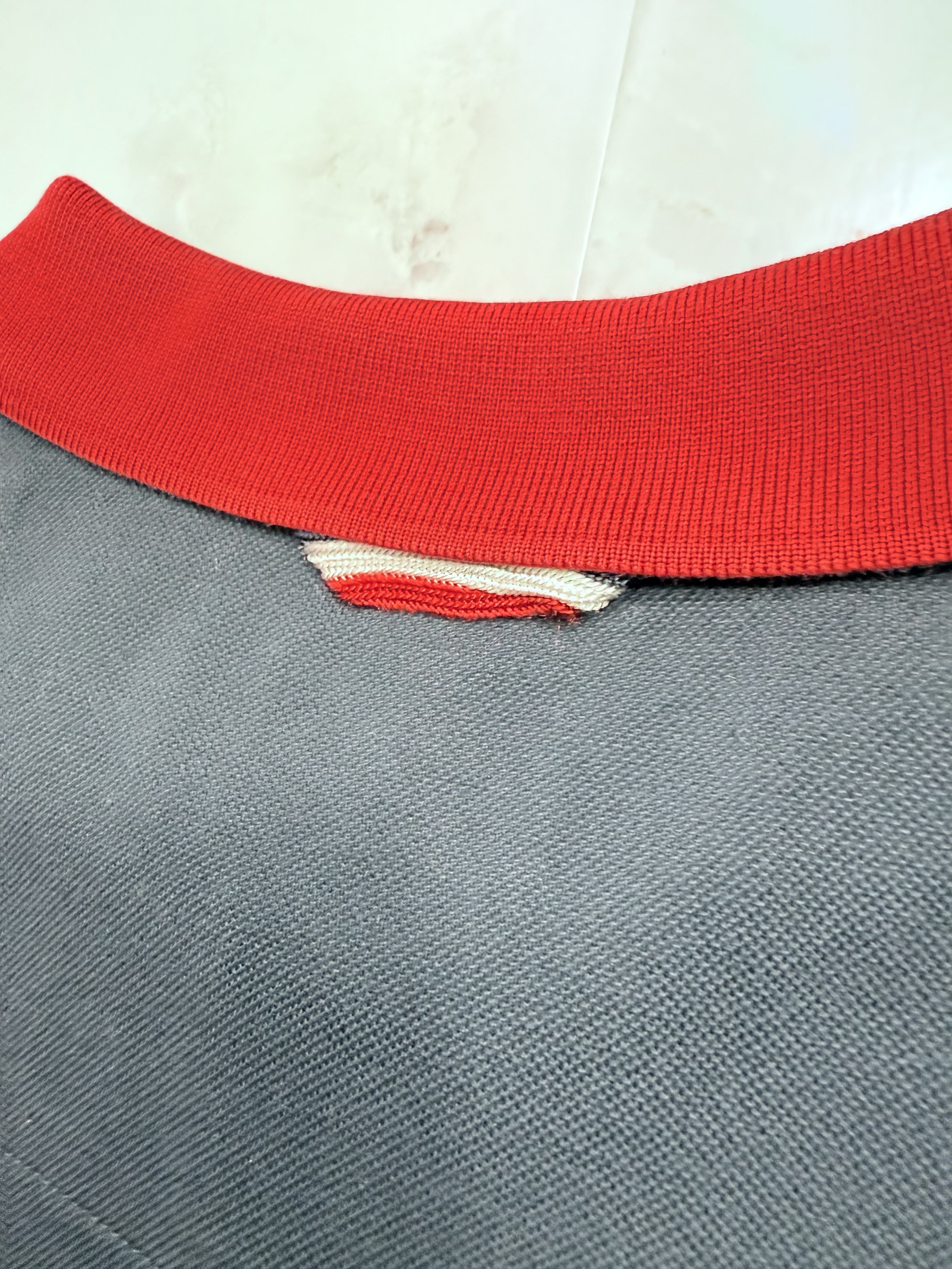 MONCLER GAMME BLEU ポロシャツ レッド/グレー Mサイズ