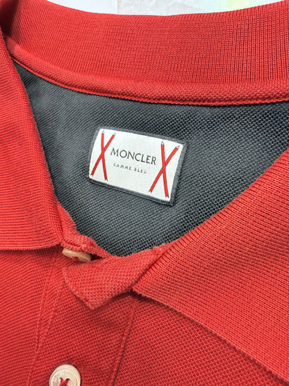 MONCLER GAMME BLEU ポロシャツ レッド/グレー Mサイズ モンクレール ガムブルー メンズ