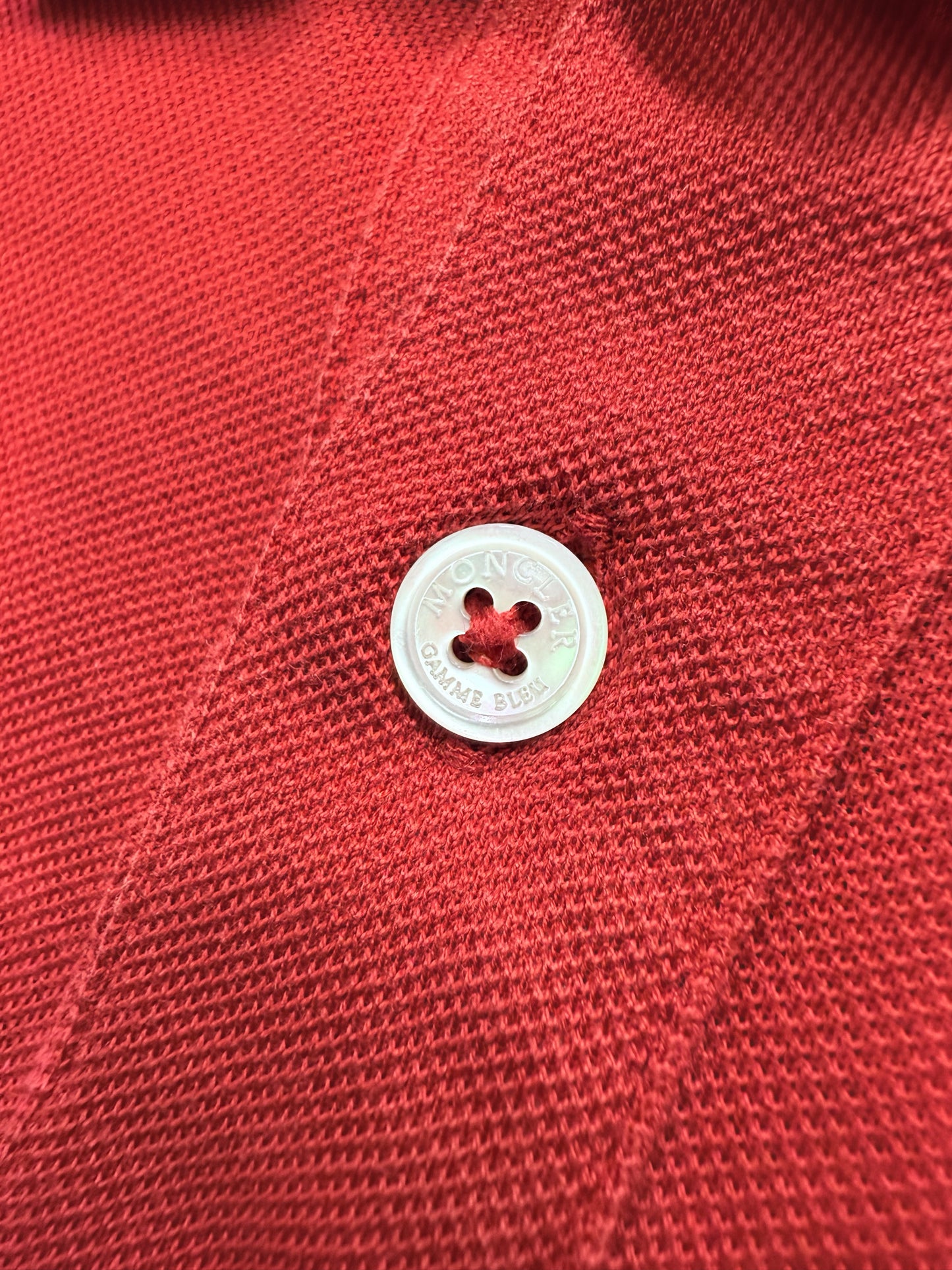 MONCLER GAMME BLEU ポロシャツ レッド/グレー Mサイズ モンクレール ガムブルー メンズ