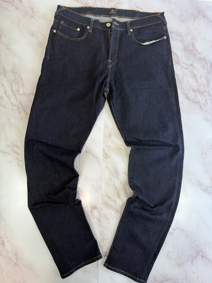 【Paul Smith】ポールスミス テーパードフィット デニムパンツ 32R 濃紺（リジッド・R-WASH）5ポケット ジッパーフライ