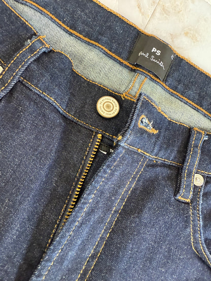 【Paul Smith】ポールスミス テーパードフィット デニムパンツ 32R 濃紺（リジッド・R-WASH）5ポケット ジッパーフライ