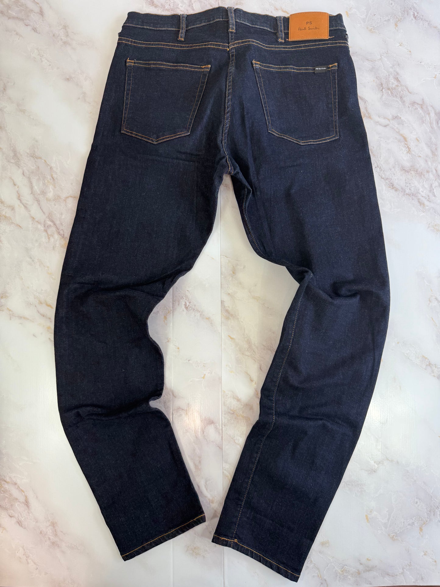 【Paul Smith】ポールスミス テーパードフィット デニムパンツ 32R 濃紺（リジッド・R-WASH）5ポケット ジッパーフライ