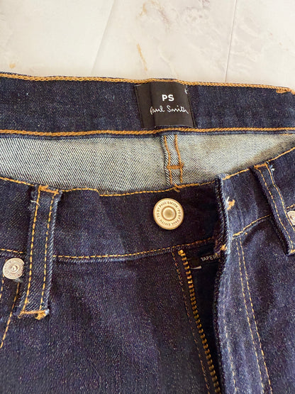 【Paul Smith】ポールスミス テーパードフィット デニムパンツ 32R 濃紺（リジッド・R-WASH）5ポケット ジッパーフライ