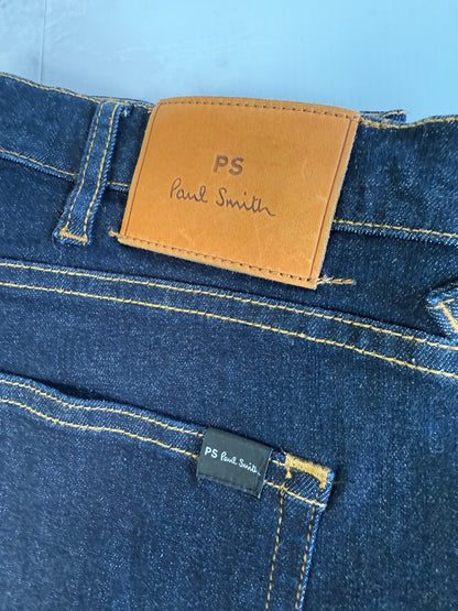 【Paul Smith】ポールスミス テーパードフィット デニムパンツ 32R 濃紺（リジッド・R-WASH）5ポケット ジッパーフライ