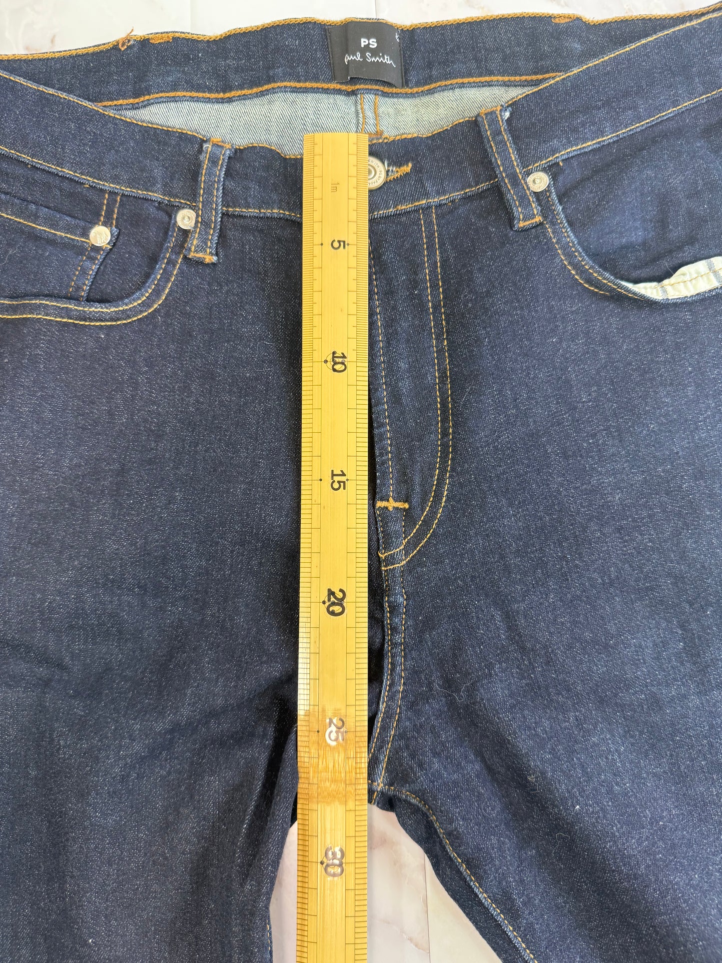 【Paul Smith】ポールスミス テーパードフィット デニムパンツ 32R 濃紺（リジッド・R-WASH）5ポケット ジッパーフライ