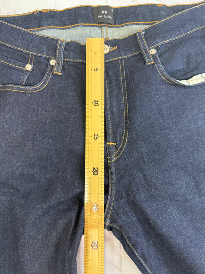 【Paul Smith】ポールスミス テーパードフィット デニムパンツ 32R 濃紺（リジッド・R-WASH）5ポケット ジッパーフライ