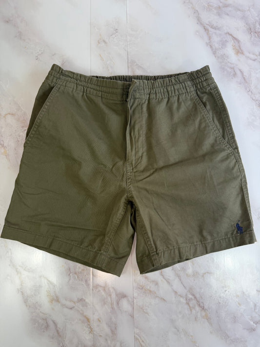 【POLO RALPH LAUREN】ポロ ラルフローレン メンズ ショートパンツ カーキ Mサイズ相当 コットン97％ クラシックフィット 刺繍ロゴ入り