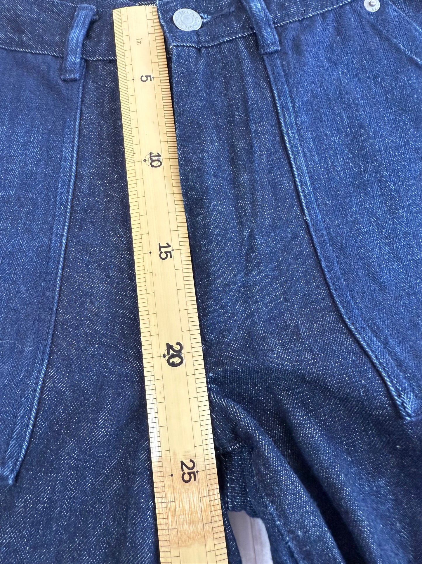 【POLO RALPH LAUREN】ハイライズ ワイドストレートデニムパンツ｜26インチ｜上質コットン100%／フロントポケット仕様