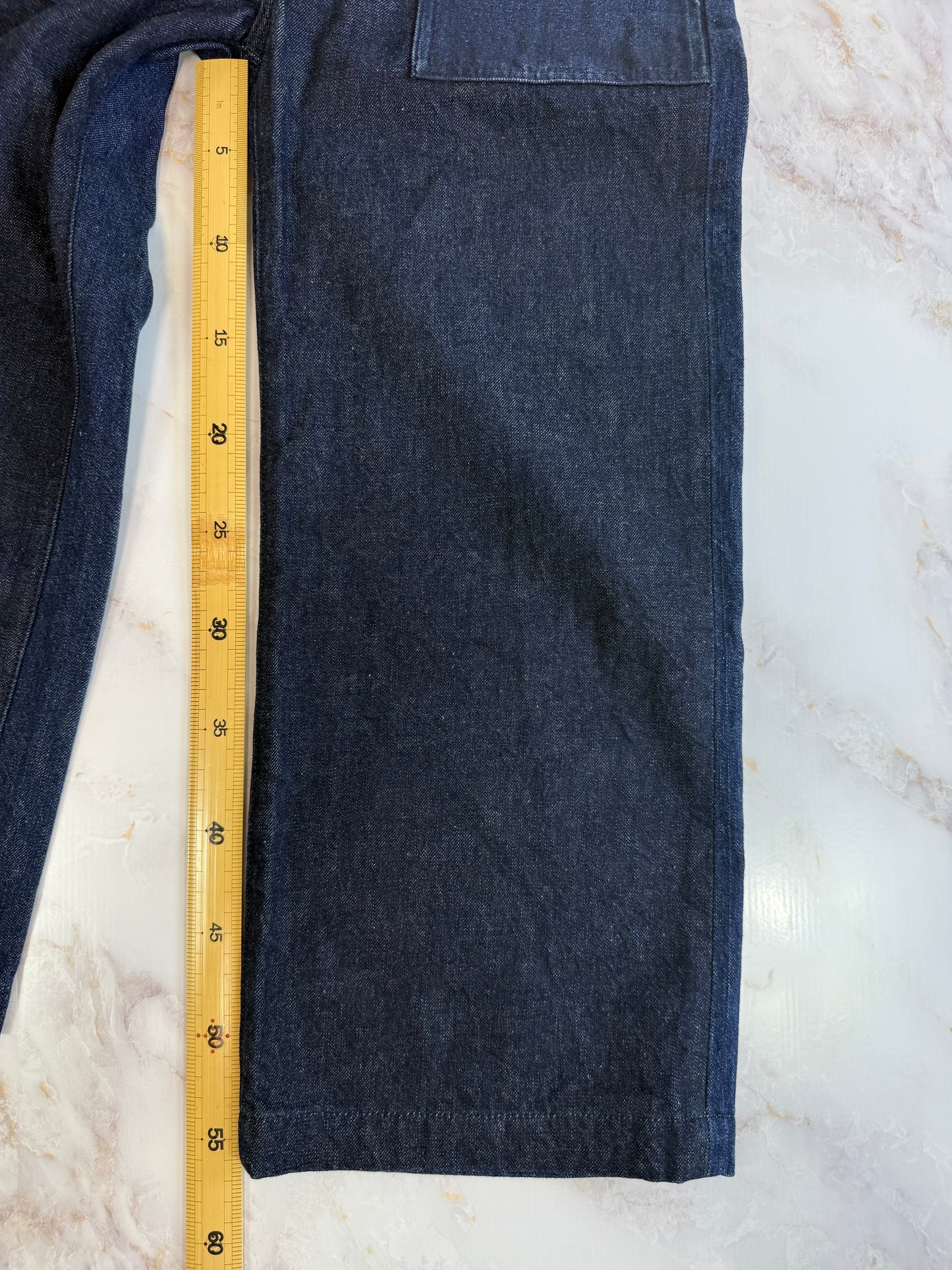 【POLO RALPH LAUREN】ハイライズ ワイドストレートデニムパンツ｜26インチ｜上質コットン100%／フロントポケット仕様