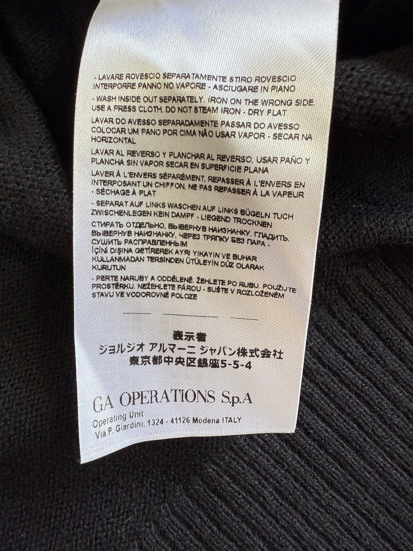 【ARMANI EXCHANGE】アクション Vネック セーター メンズL ブラック×ホワイトライン クラシックニット イタリアブランド 正規品