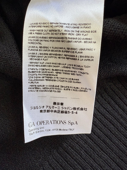 【ARMANI EXCHANGE】アクション Vネック セーター メンズL ブラック×ホワイトライン クラシックニット イタリアブランド 正規品