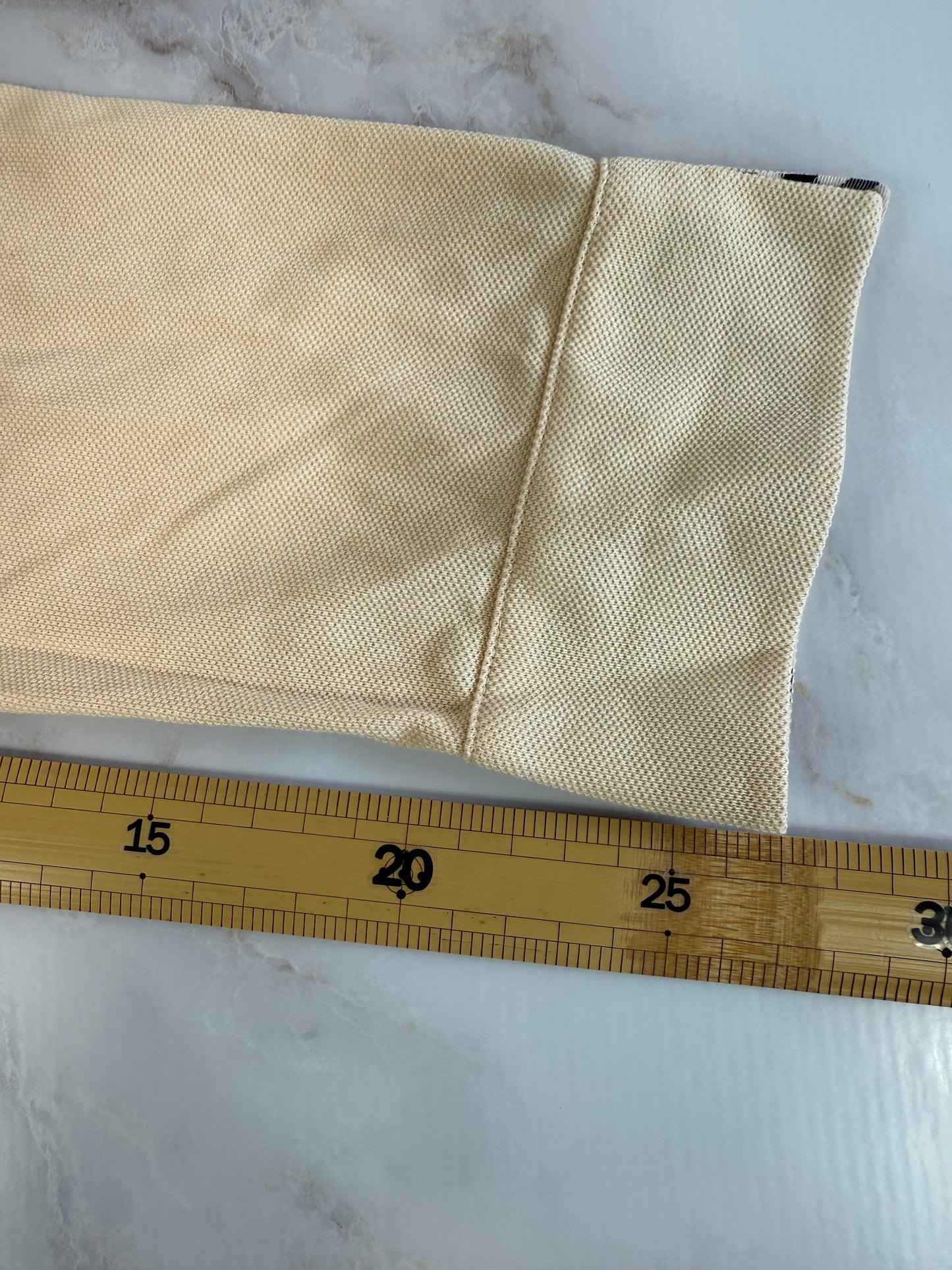 【BURBERRY】バーバリー ロンドン ハーフジップ ポロシャツ ノバチェック切替 ベージュ Mサイズ相当 コットン100％ 英国ブランド