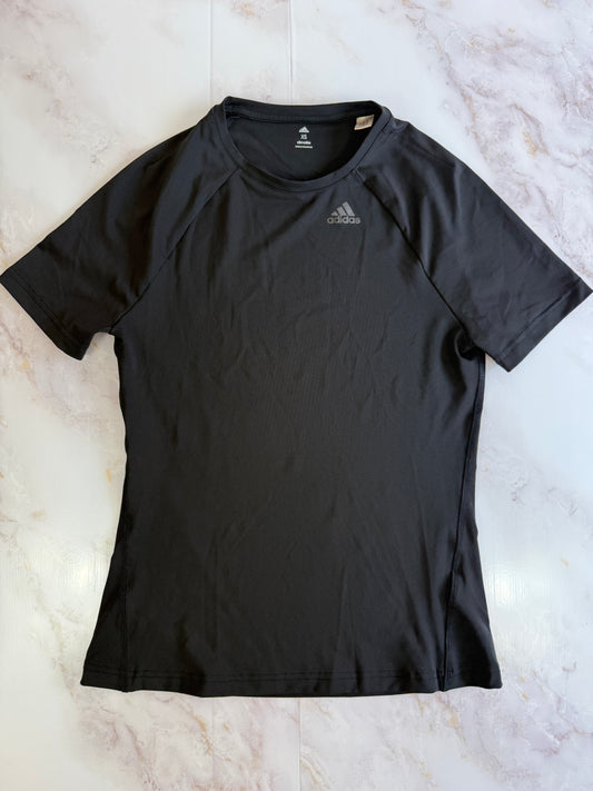 【adidas】climalite ブラック半袖Tシャツ XS レディース | 吸汗速乾・ストレッチ素材