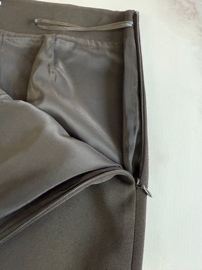 【GIVENCHY】プリーツ切替デザインタイトスカート｜シック＆エレガントなブラック | レディース 36（ウエスト約35cm/総丈約73cm）